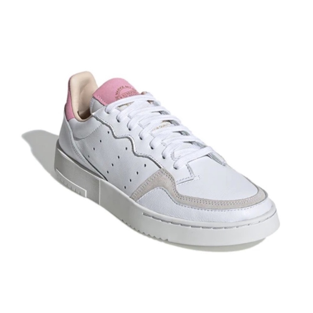 Adidas Supercourt Originals White True Pink Sneakers - Picture 1 of 9
